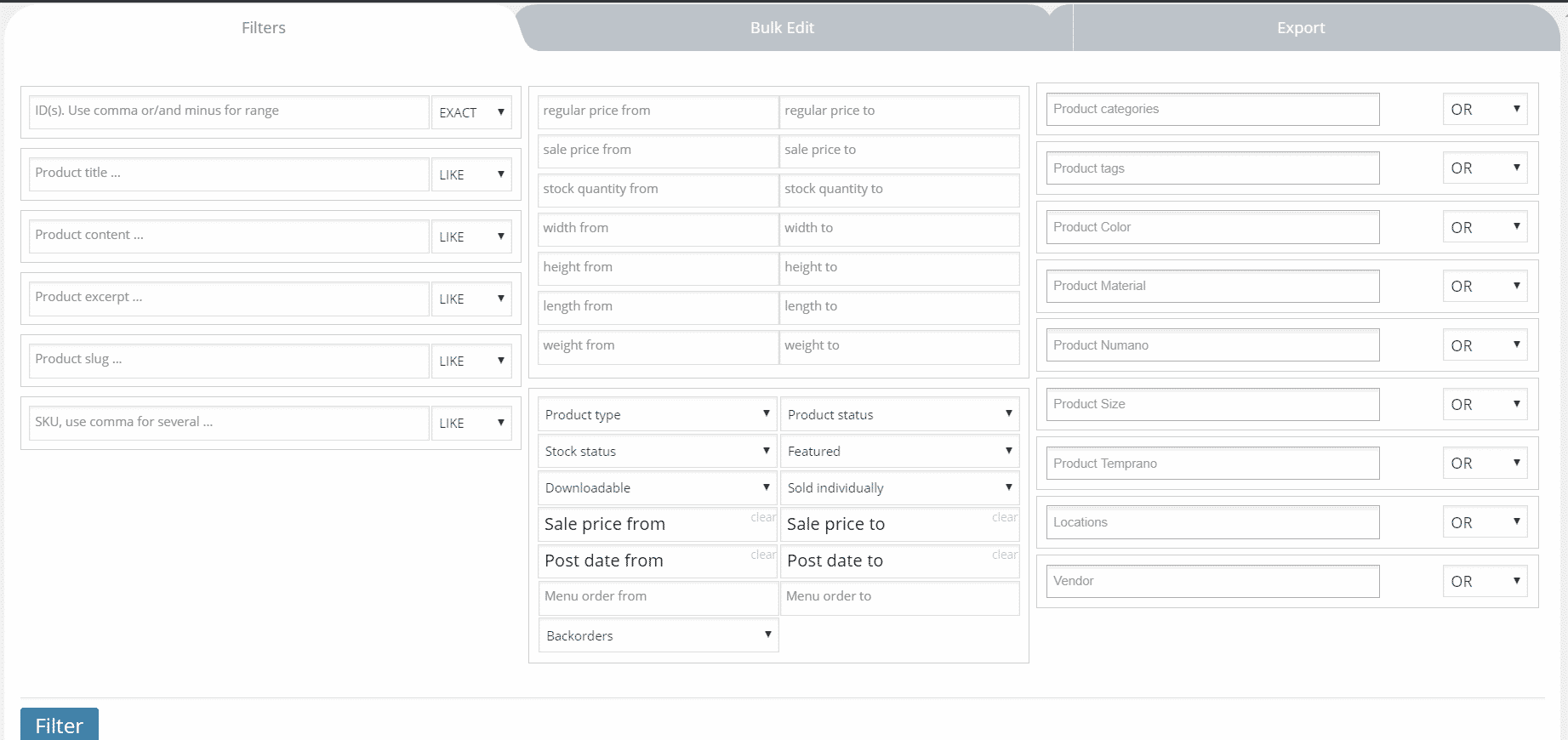 WOOBE – WooCommerce Bulk Editor copy